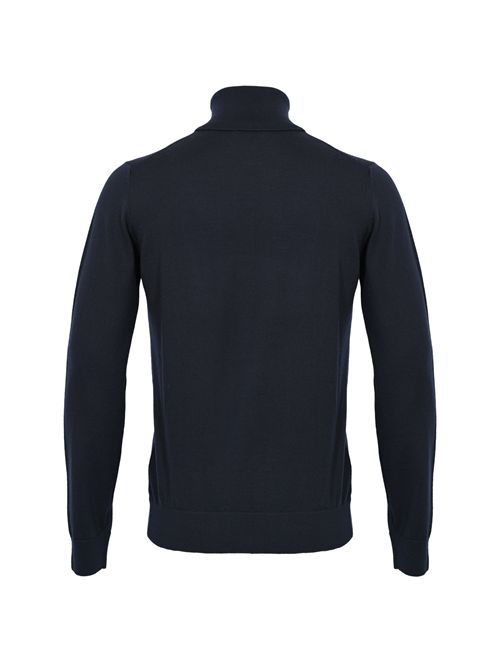 Maglia ciclista basic silm in merinos Blu notte Alpha studio | AU-3012G1001